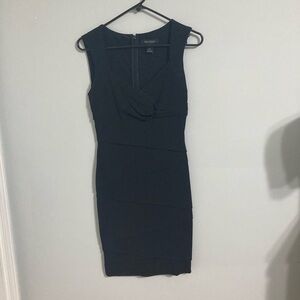 White House Black Market Black Sleevless Bateau-Neck Sheath Dress